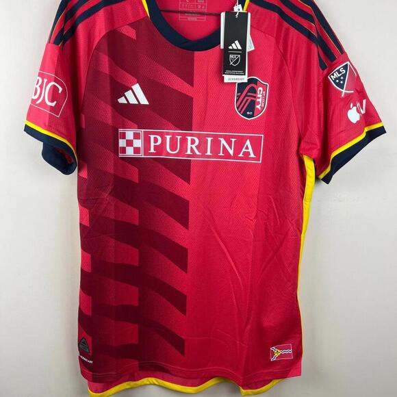 MLS St. Louis City SC Adidas 23/24 CITY Kit AUTHENTIC Red Jersey Mens LARGE NWT - Picture 1 of 8